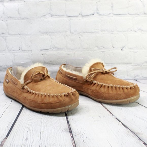 LL BEAN Wicked Good Lined Mocs Slippers Size 9 W - Picture 3 of 9